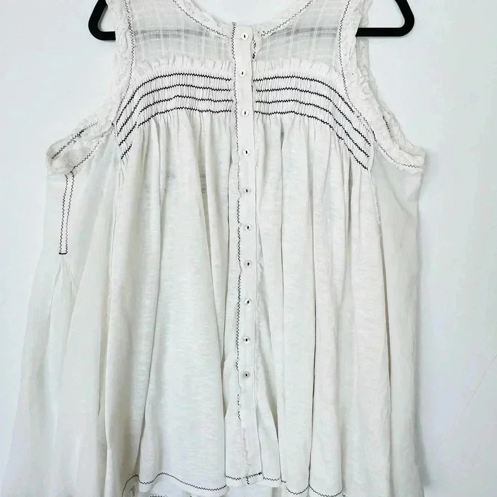 Free People Sea Breeze Flowy Tunic Top - Picture 6 of 8
